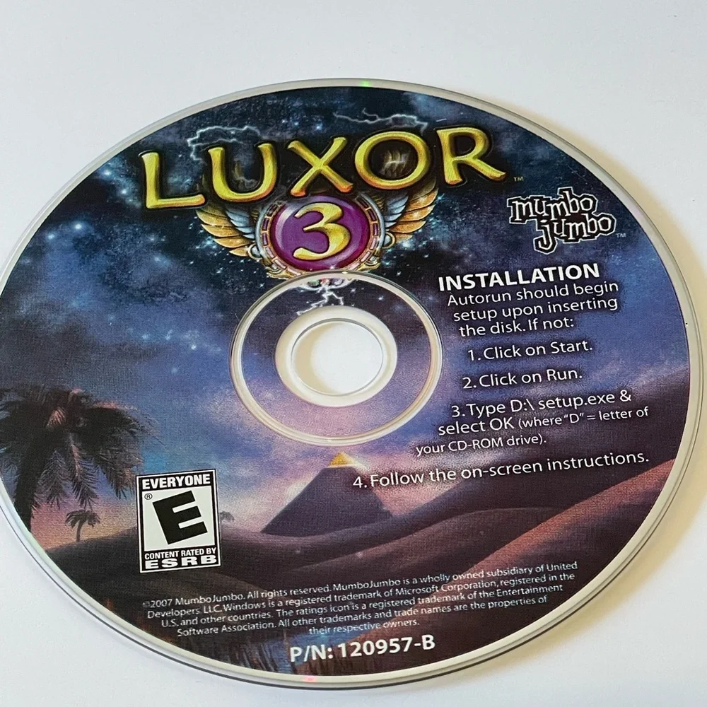 Vintage Luxor 3 PC game on CD